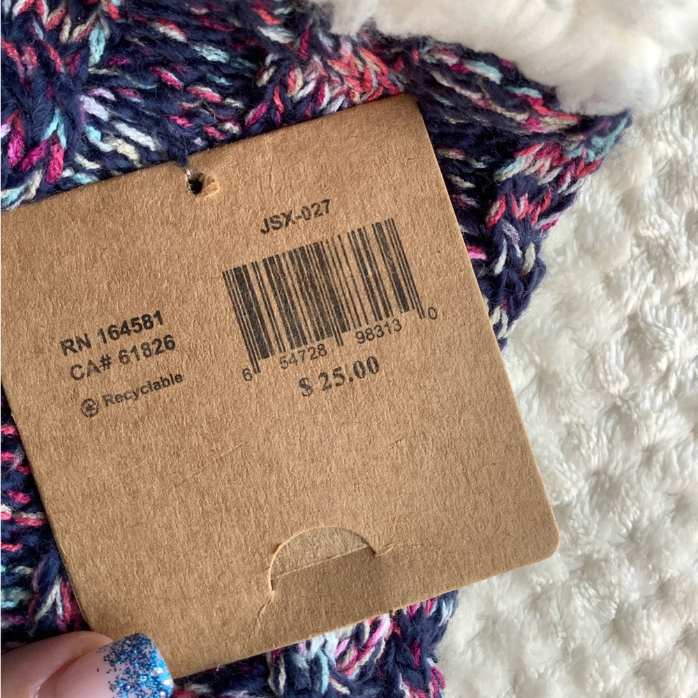 Just Cozy Purple and Pink Cozy Boot Slippers New With Tags NWT - Picture 5 of 5